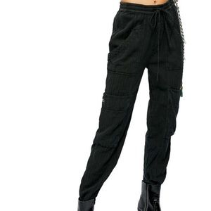 NWT Blue Free People Linen Utility Pants (XS)